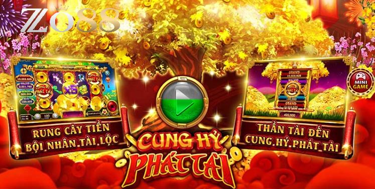 Cung Hỷ Phát Tài là một trong những trò chơi Slots hấp dẫn tại cổng game Zo88